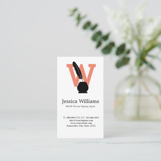 Notaris van de Douane van de Agent Openbare Elegan Visitekaartje (Staand voorkant)