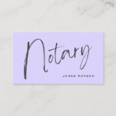notaris van het openbaar lila Visitekaartje (Voorkant)