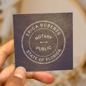  notaris van het openbare stempel vierkante visitekaartje