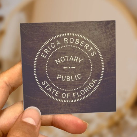  notaris van het openbare stempel vierkante visitekaartje