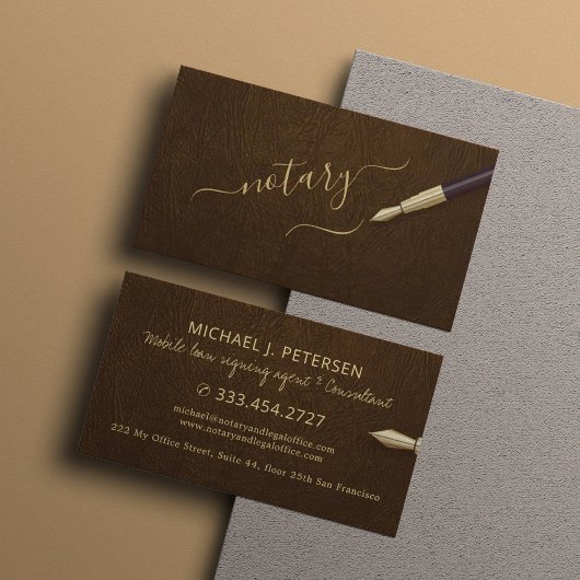 notaris van notaris voor mobiele notaris visitekaartje