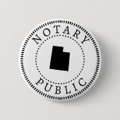 notaris van Utah Ronde Button 5,7 Cm (Voorkant)