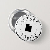 notaris van Utah Ronde Button 5,7 Cm (Voorkant /achterkant)