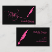 notaris vether pen lening ondertekening turquoise  visitekaartje (Voorkant / Achterkant)