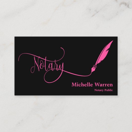 notaris vether pen lening ondertekening turquoise  visitekaartje (Voorkant)