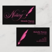 notaris vether pen lening ondertekening turquoise  visitekaartje (Voorkant / Achterkant)