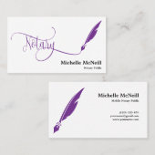 notaris vether pen lening ondertekening turquoise  visitekaartje (Voorkant / Achterkant)