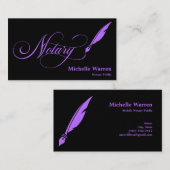 notaris vether pen lening ondertekening turquoise  visitekaartje (Voorkant / Achterkant)