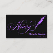 notaris vether pen lening ondertekening turquoise  visitekaartje (Voorkant)