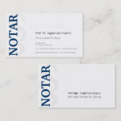 Notaris Visitenkarte Visitekaartje (Voorkant / Achterkant)