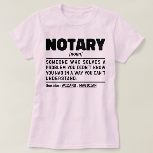 Notaris Zelfstandig naamwoord Definitie Document G T-shirt (Design voorkant)