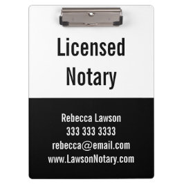 Notaris Zwart Wit Promo Pro Klembord