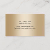 Notarisagent Modern Black & Gold Photo Visitekaartje (Achterkant)