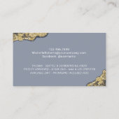 Notarisagent Trendy Gold & Blue Photo Visitekaartje (Achterkant)