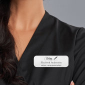 Notarisagent voor ondertekening van leningen zilve naamplaatje