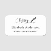Notarisagent witscript elegant naamplaatje (Voorkant)