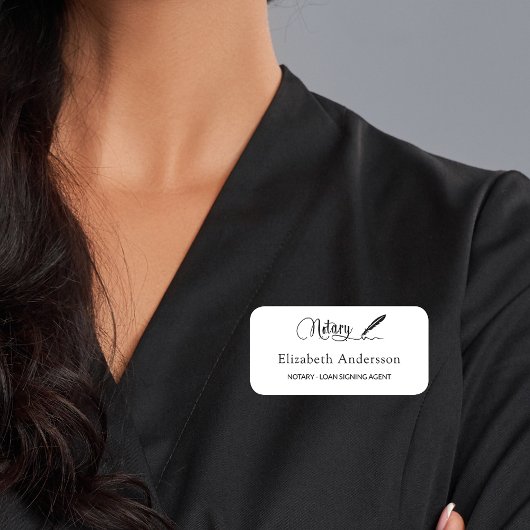 Notarisagent witscript elegant naamplaatje
