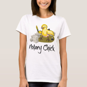 Notarisch chick Yellow Feather Quill en blanco pap T-shirt