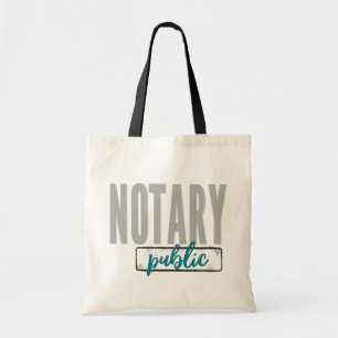 Notarisch groot lettertype, zwart met Blauwgroen b Tote Bag