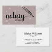 Notarisch Openbaar Elegant Manuscript Gewoon Visit Visitekaartje (Voorkant / Achterkant)