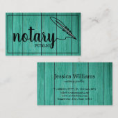 Notarisch Openbaar Elegant Manuscript Gewoon Visit Visitekaartje (Voorkant / Achterkant)