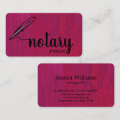 Notarisch Openbaar Elegant Manuscript Gewoon Visit Visitekaartje (Voorkant / Achterkant)