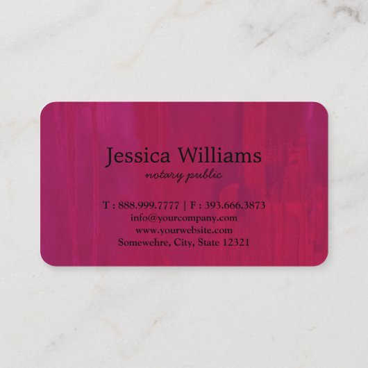 Notarisch Openbaar Elegant Manuscript Gewoon Visit Visitekaartje (Achterkant)