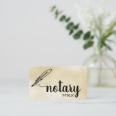 Notarisch Openbaar Elegant Manuscript Gewoon Visit Visitekaartje (Staand voorkant)