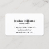 Notarisch Openbaar Elegant Manuscript Gewoon Visit Visitekaartje (Achterkant)