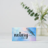 Notarisch Openbaar Elegant Manuscript Gewoon Visit Visitekaartje (Staand voorkant)