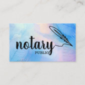 Notarisch Openbaar Elegant Manuscript Gewoon Visit Visitekaartje (Voorkant)