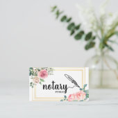 Notarisch Openbaar Elegant Manuscript Gewoon Visit Visitekaartje (Staand voorkant)