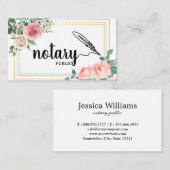 Notarisch Openbaar Elegant Manuscript Gewoon Visit Visitekaartje (Voorkant / Achterkant)