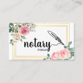 Notarisch Openbaar Elegant Manuscript Gewoon Visit Visitekaartje (Voorkant)