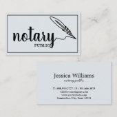 Notarisch Openbaar Elegant Manuscript Gewoon Visit Visitekaartje (Voorkant / Achterkant)