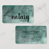 Notarisch Openbaar Elegant Manuscript Gewoon Visit Visitekaartje (Voorkant / Achterkant)