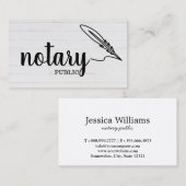 Notarisch Openbaar Elegant Manuscript Gewoon Visit Visitekaartje (Voorkant / Achterkant)