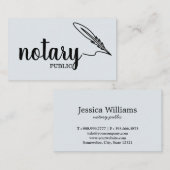 Notarisch Openbaar Elegant Manuscript Gewoon Visit Visitekaartje (Voorkant / Achterkant)