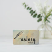 Notarisch Openbaar Elegant Manuscript Gewoon Visit Visitekaartje (Staand voorkant)