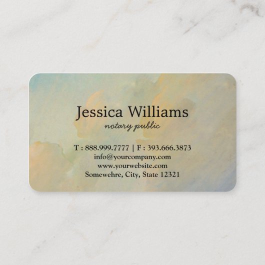 Notarisch Openbaar Elegant Manuscript Gewoon Visit Visitekaartje (Achterkant)