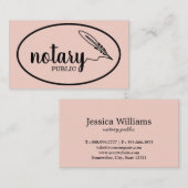 Notarisch Openbaar Elegant Manuscript Gewoon Visit Visitekaartje (Voorkant / Achterkant)