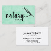 Notarisch Openbaar Elegant Manuscript Gewoon Visitekaartje (Voorkant / Achterkant)