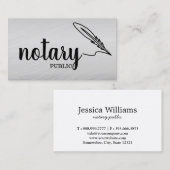 Notarisch Openbaar Elegant Manuscript Gewoon Visitekaartje (Voorkant / Achterkant)