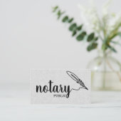 Notarisch Openbaar Elegant Manuscript Gewoon Visitekaartje (Staand voorkant)