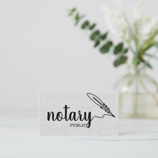 Notarisch Openbaar Elegant Manuscript Gewoon Visitekaartje (Staand voorkant)