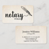 Notarisch Openbaar Elegant Manuscript Gewoon Visitekaartje (Voorkant / Achterkant)