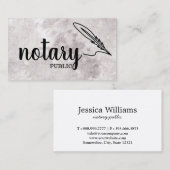 Notarisch Openbaar Elegant Manuscript Gewoon Visitekaartje (Voorkant / Achterkant)