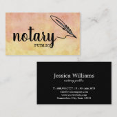 Notarisch Openbaar Elegant Manuscript Gewoon Visitekaartje (Voorkant / Achterkant)