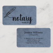 Notarisch Openbaar Elegant Manuscript Gewoon Visitekaartje (Voorkant / Achterkant)