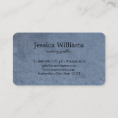 Notarisch Openbaar Elegant Manuscript Gewoon Visitekaartje (Achterkant)